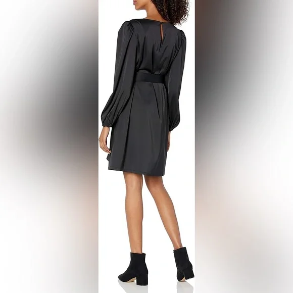 The Drop - Women's Belted Silky Stretch Dress - XL - Picture 4 of 11